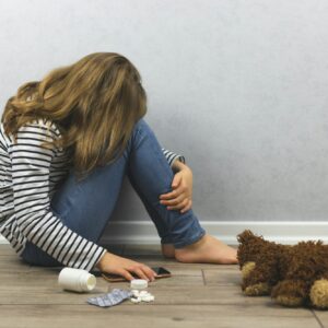 Mental health of children and adolescents. A depressed girl